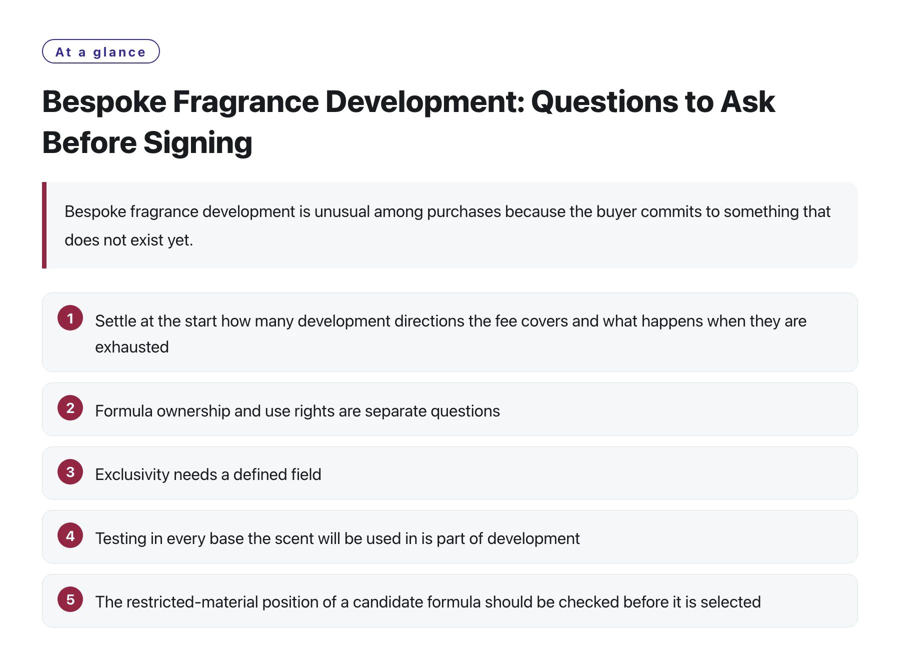 Bespoke Fragrance Development: Questions to Ask Before Signing——全文要点速览